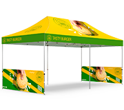 10x20 Advertising Canopy Tent, Option 3:Tent Top+2 Half Walls