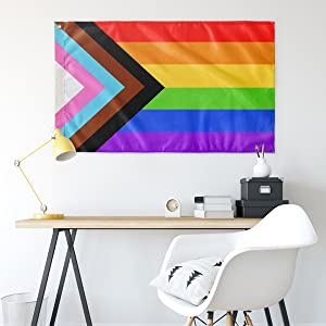  Transgender Trans Pride Rainbow Flag 3x5Ft Outdoor- LGBT Pride  Flags Banner with Brass Grommets for Outdoor Wall : Sports & Outdoors