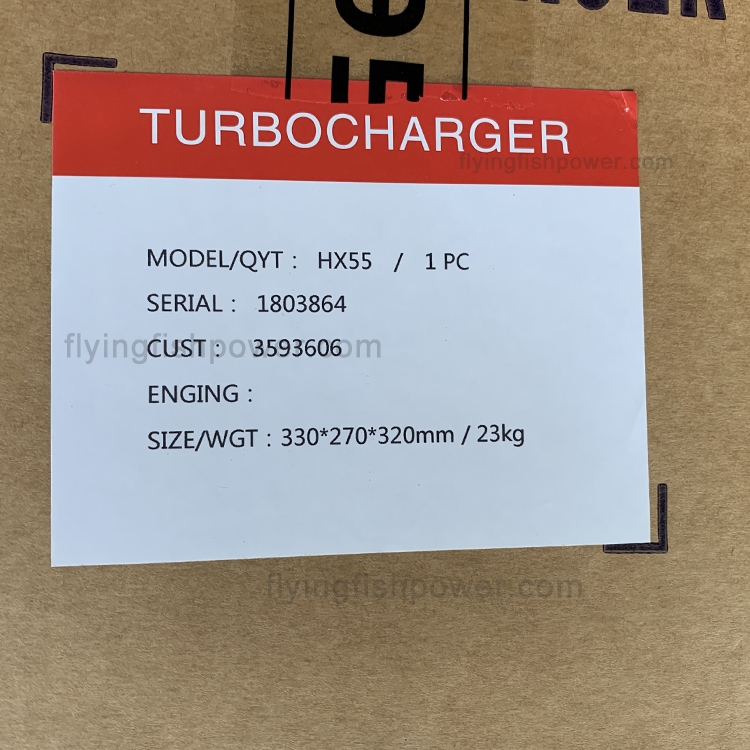 Turbocompresseur 3593606 3593607 4024967 des pièces de moteur de Cummins ISM11 QSM11 M11 HX55