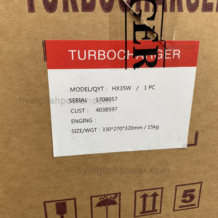 Cummins-turbocompresor QSB6.7, piezas de motor, 4038597, 4044890, 4955156