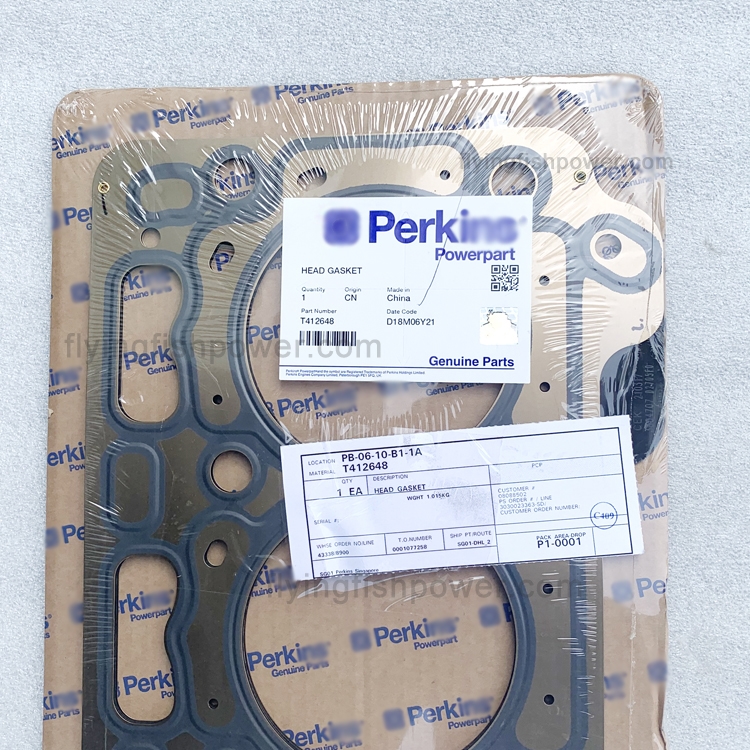 Perkins-Junta de culata de motor, venta al por mayor, genuino, T412648