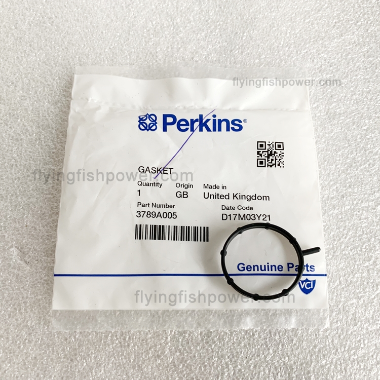 Joint de tuyau de dérivation d'eau, pièces de moteur d'origine Perkins 3789A005, vente en gros