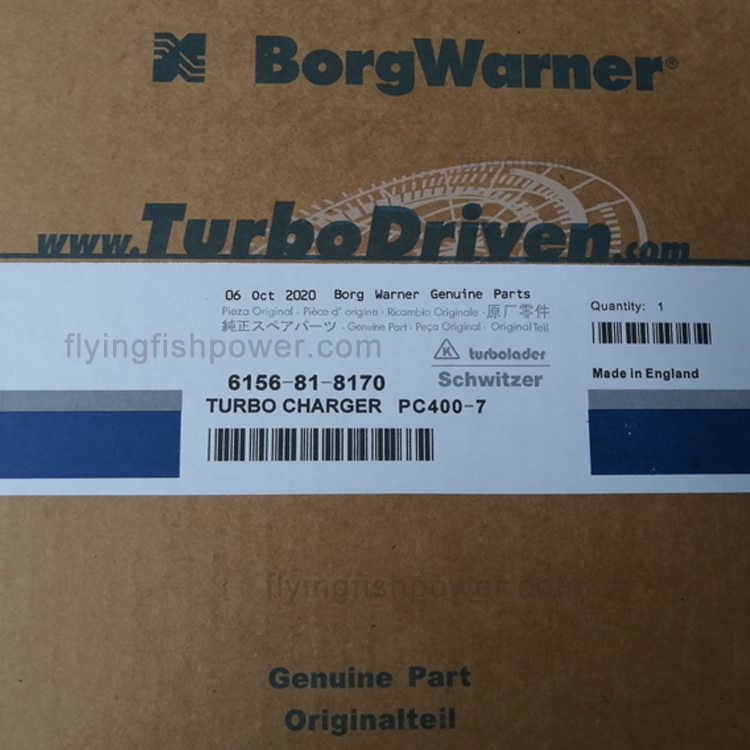 Turbocompresor 6156-81-8170 6156818170 de las piezas del motor de KOMATSU S6D125 6D125