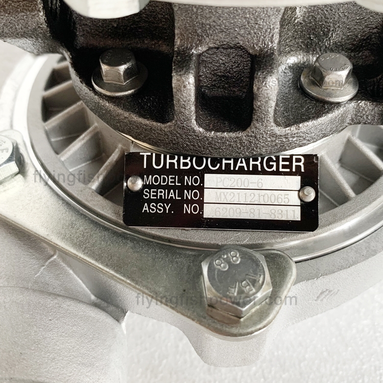 Turbocompresor de motor Komatsu, venta al por mayor, auténtico, posventa, 6209-81-8311, 6207-81-8330
