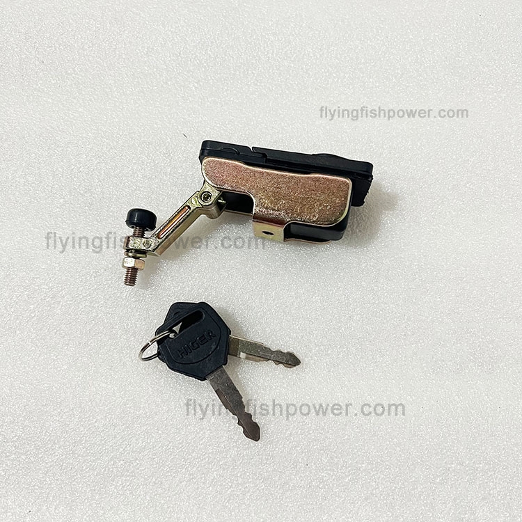 Lock Assembly (Black Long Lock ) 55E01-08333 for HIGER KLQ6868KAC4A-EFT Bus