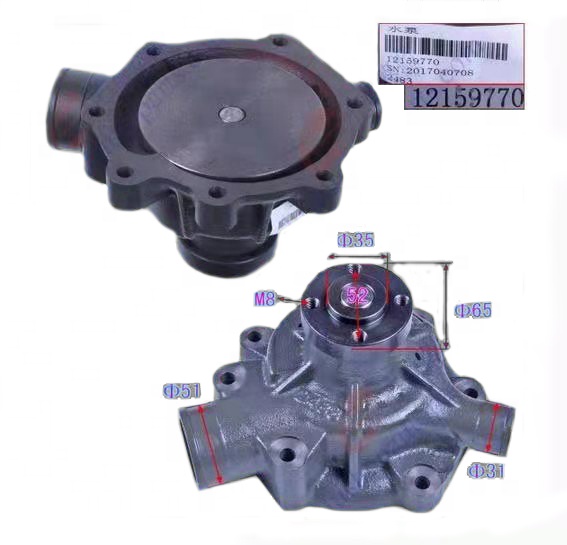 Genuine Weichai Td226b Wp6g125e22 Engine Parts Water Pump 12159770 For LG936L Wheel Loader