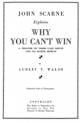 John Scarne - Why You Can not Win