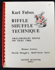 Karl Fulves RIFFLE SHUFFLE Technique CARD MAGIC Notes On Part Two VERY RARE