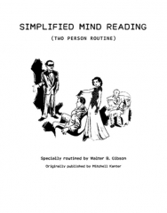 Simplified Mind Reading By Walter B. Gibson