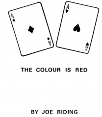 Joe Riding - The Colour is Red By Joe Riding