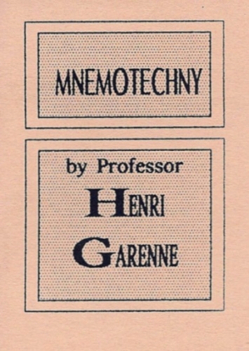 Mnemotechny by Henri Garenne