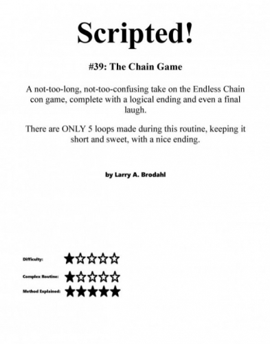 Scripted #39: The Chain Game by Larry Brodahl