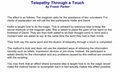 Telepathy through Touch by Fraser Parker