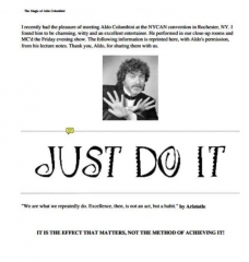 Just Do It! Lecture Notes by Aldo Columbini