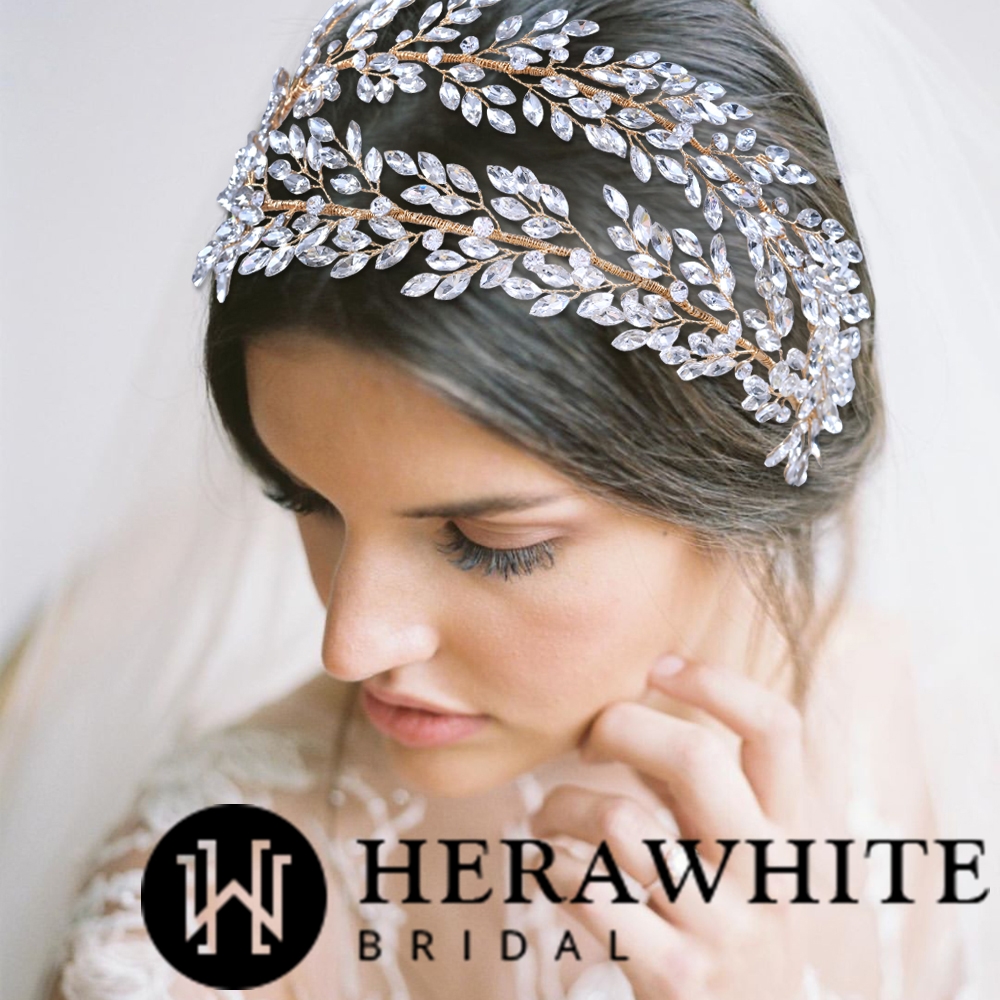 Handmade Rhinestones Double Strand Headband