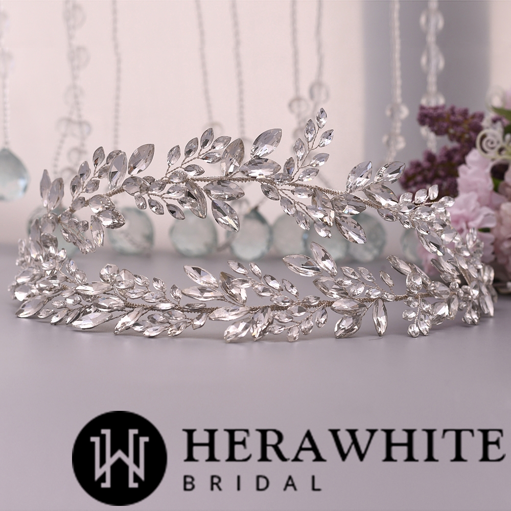 Handmade Rhinestones Double Strand Headband