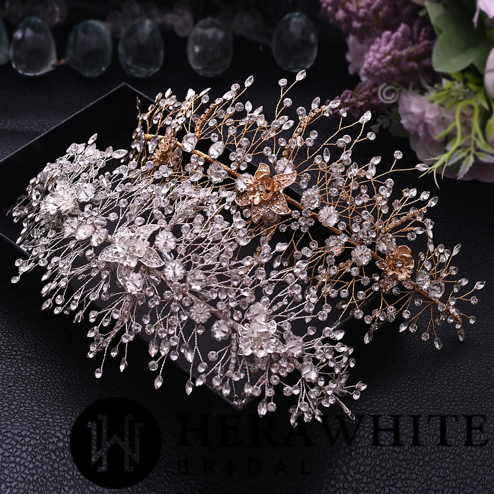 Vintage Flower Rhonestones Bridal Headpieces