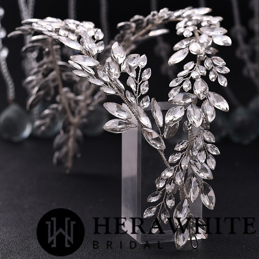 Handmade Rhinestones Double Strand Headband