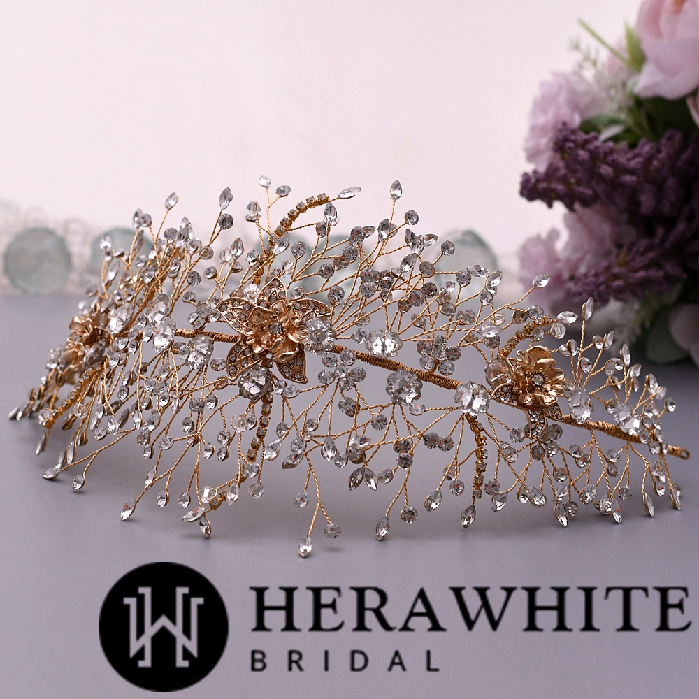 Vintage Flower Rhonestones Bridal Headpieces