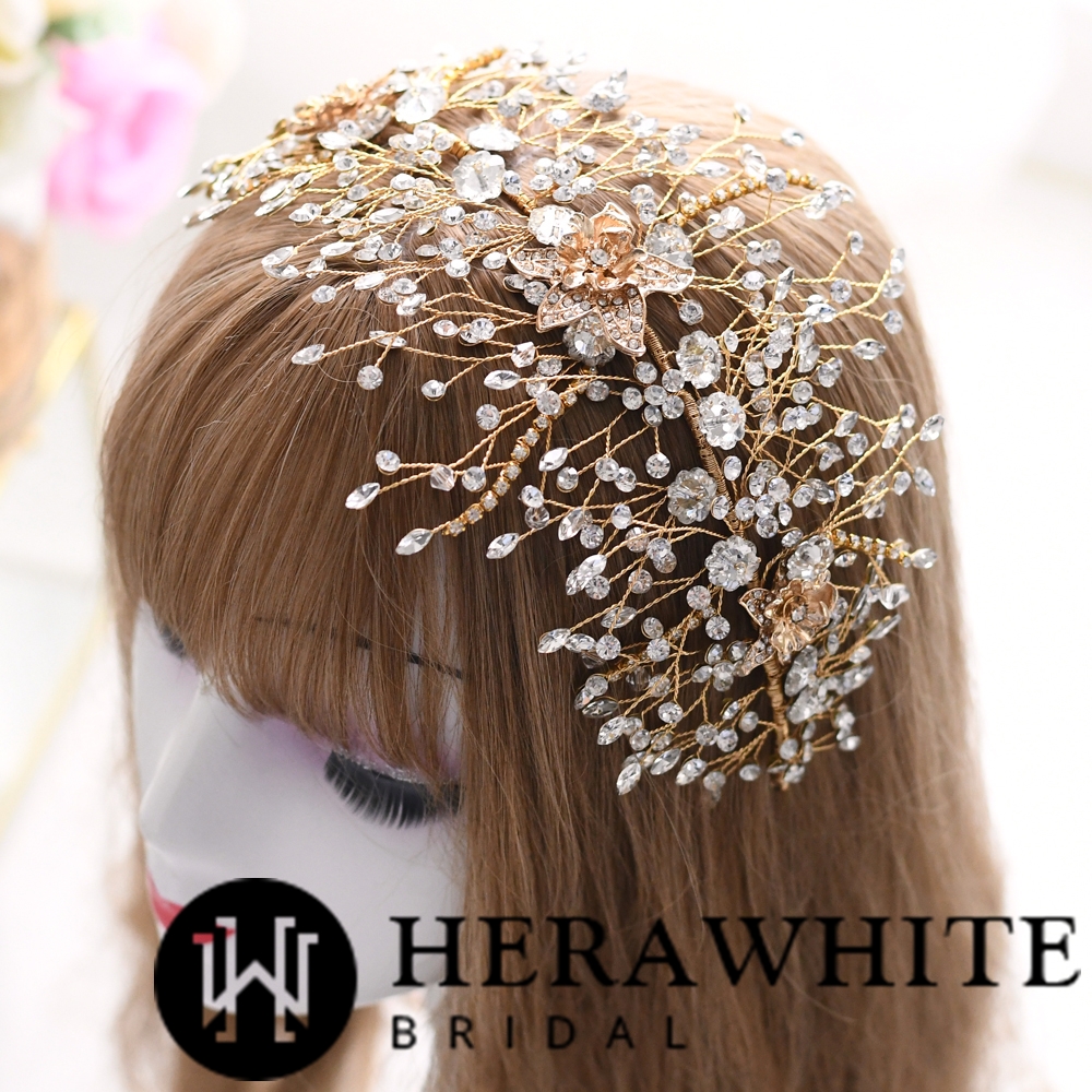 Vintage Flower Rhonestones Bridal Headpieces