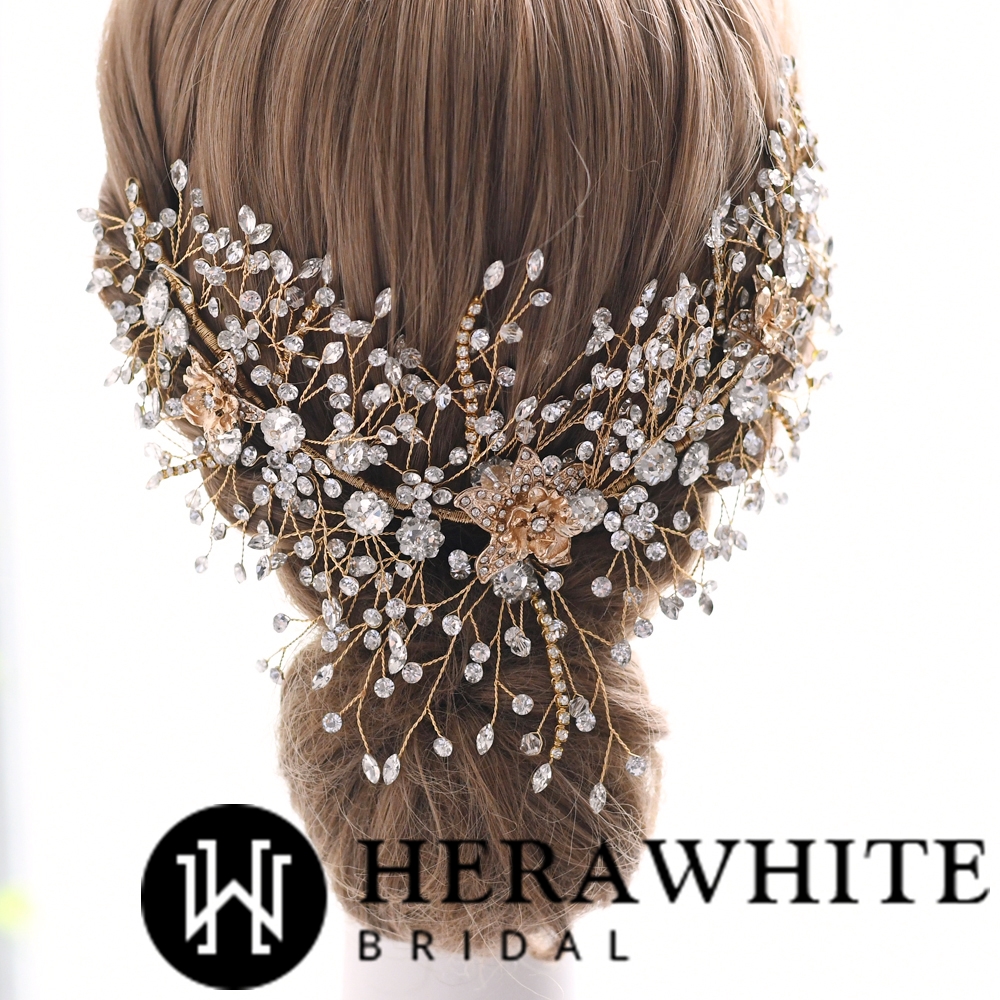 Vintage Flower Rhonestones Bridal Headpieces