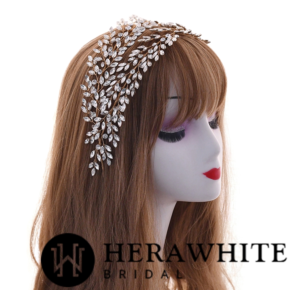 Handmade Rhinestones Double Strand Headband