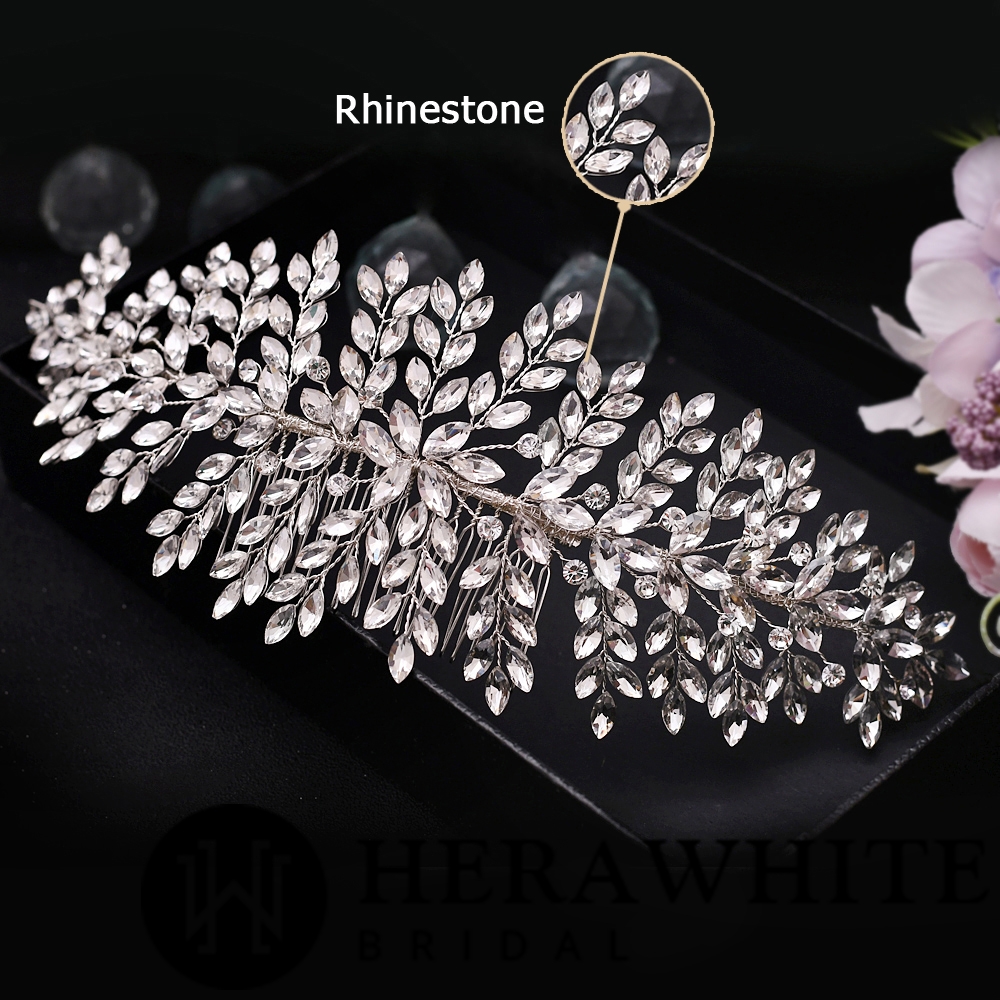 Delicate Rhinestones Silver Bridal Headpiece