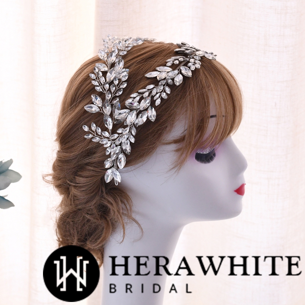 Handmade Rhinestones Double Strand Headband
