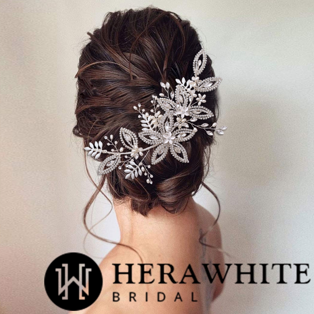 Alloy Leaf Flower Rhinestones Headpiece