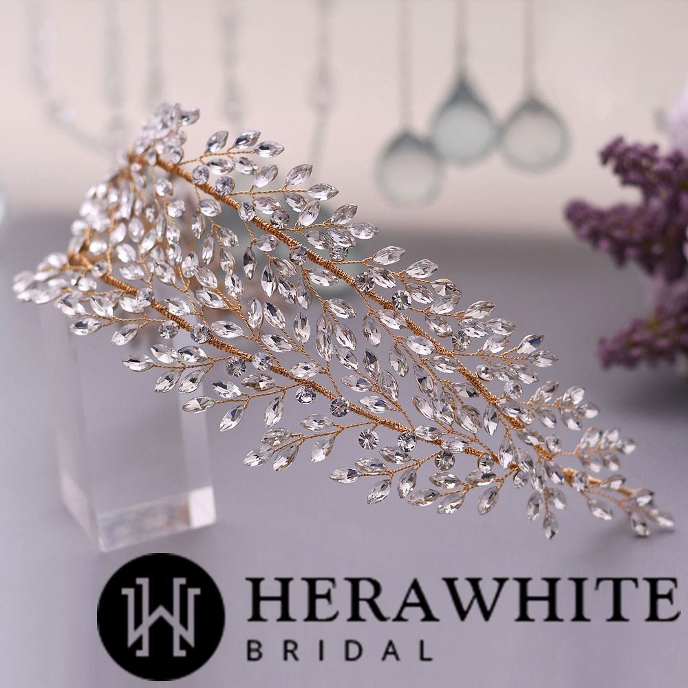 Handmade Rhinestones Double Strand Headband