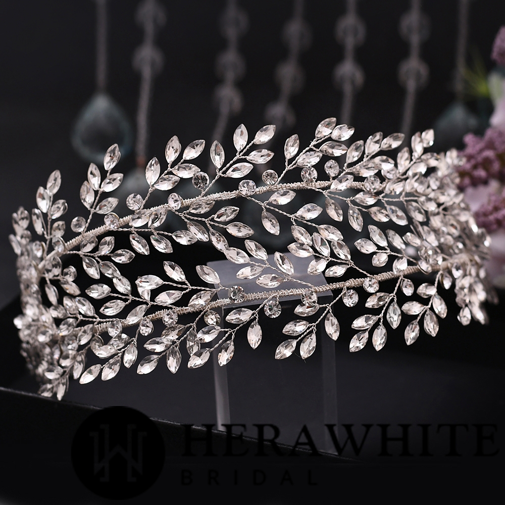 Handmade Rhinestones Double Strand Headband