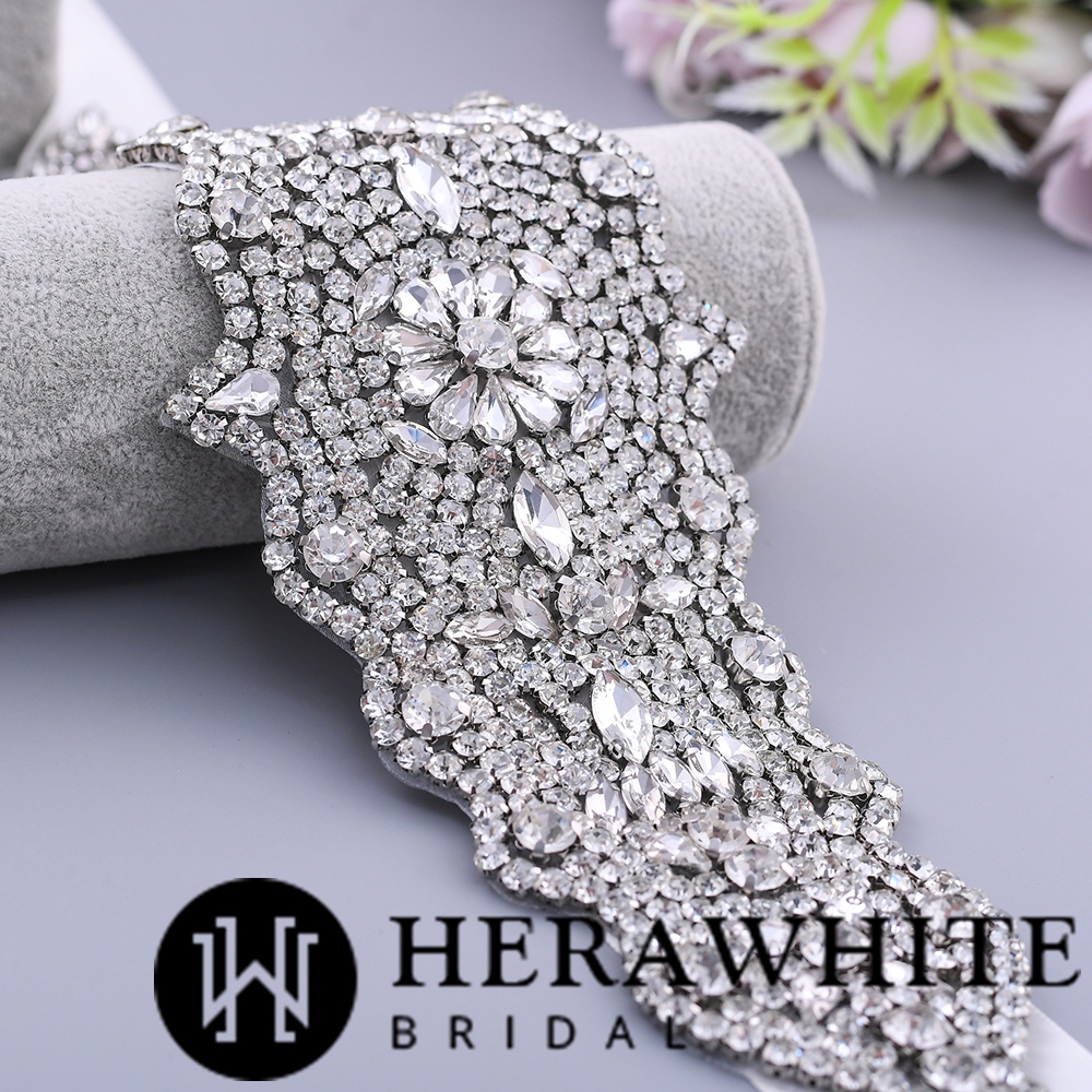 Shiny Rhinestones Satin Bridal Sash