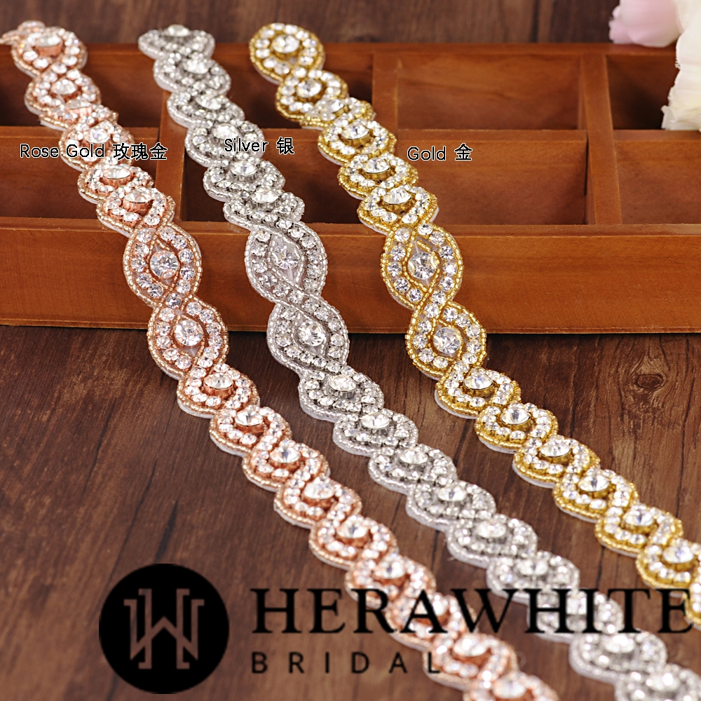 Charming Wave Rhinestones Bridal Belt