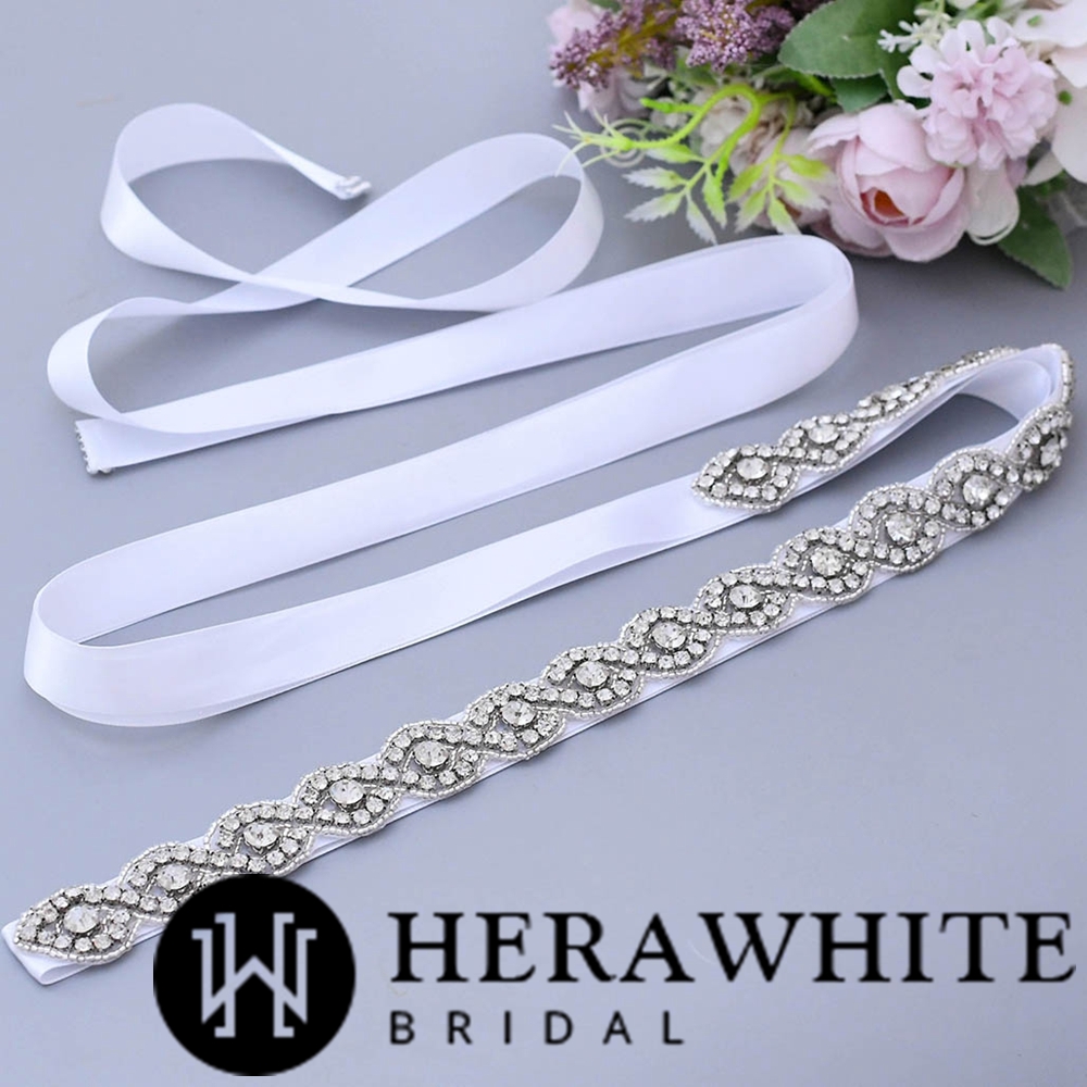 Charming Wave Rhinestones Bridal Belt