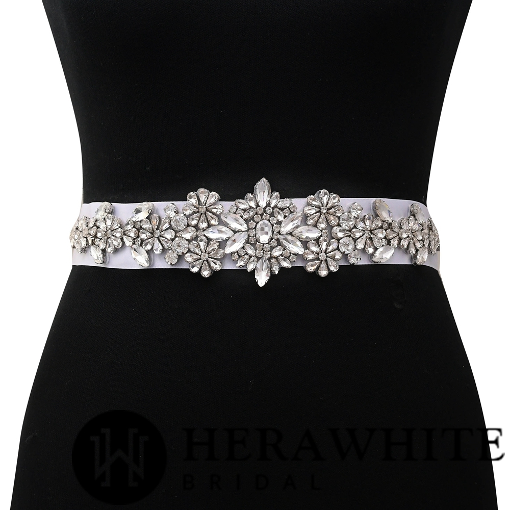 Wholesale Sparkly Crystals Satin Bridal Sash