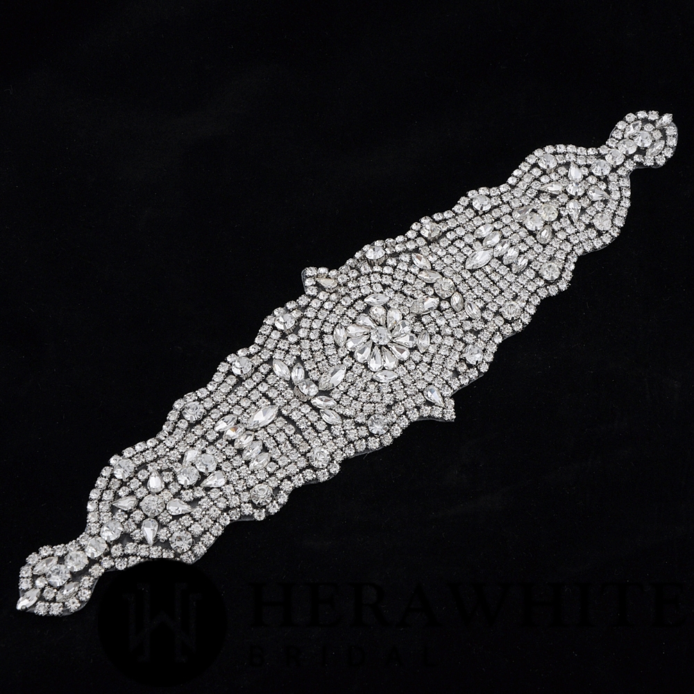 Shiny Rhinestones Satin Bridal Sash
