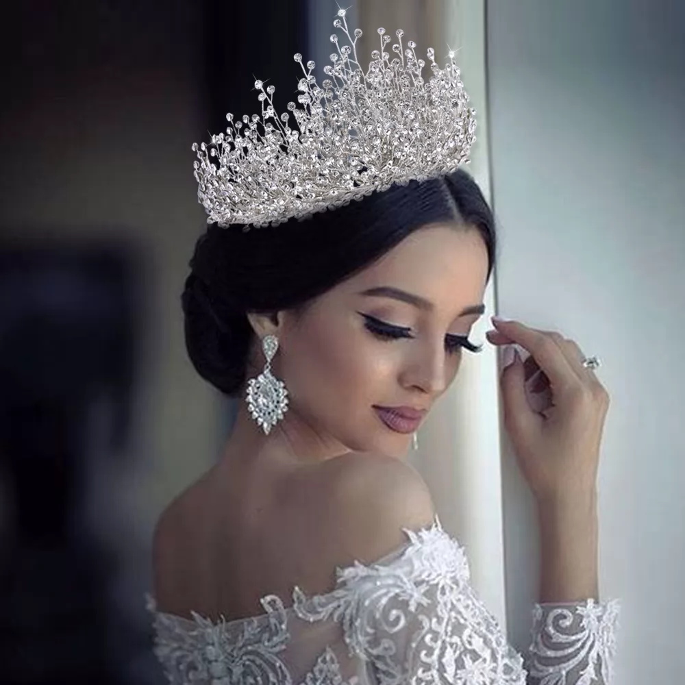 Luxury Glittering Rhinestones Bridal Crown