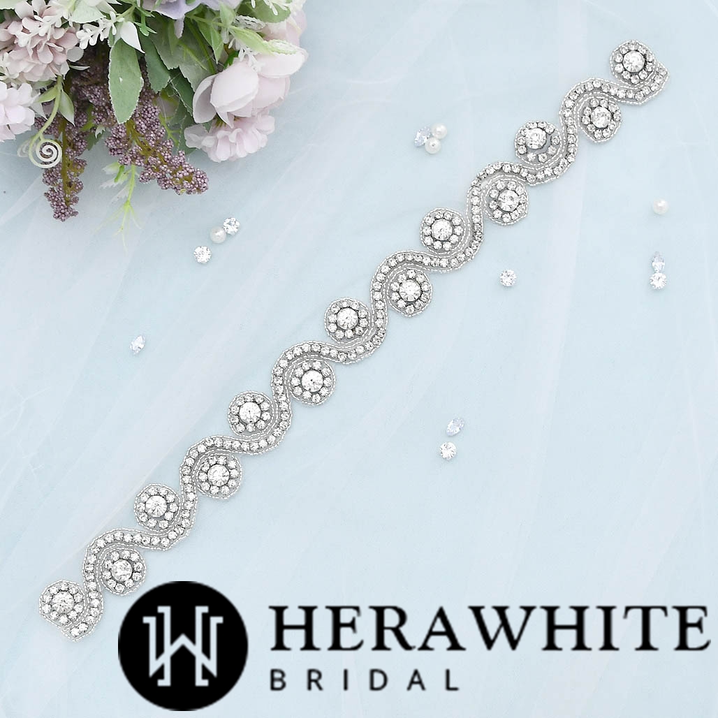 Shiny Crystal Axial Symmetrical Bridal Sash