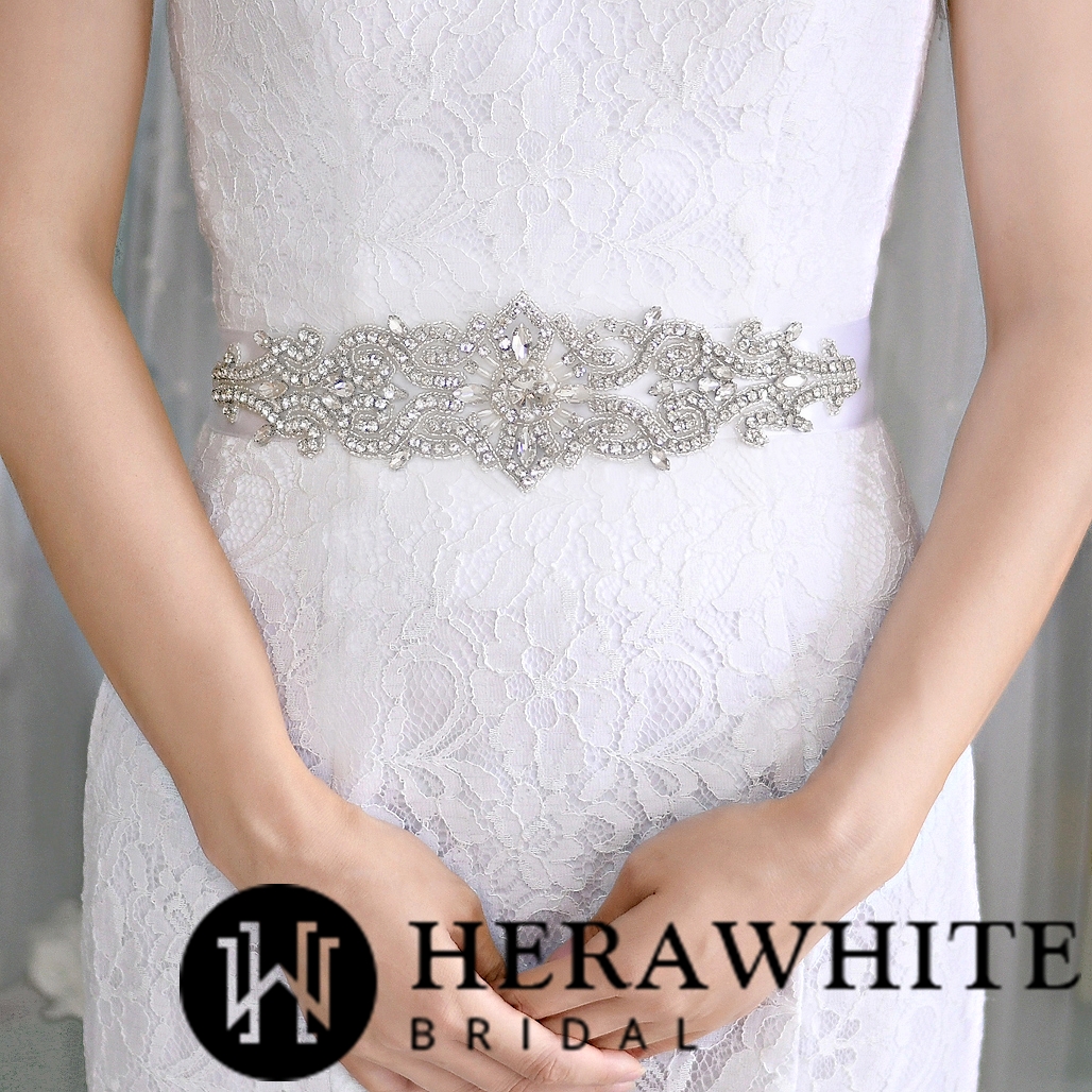 Glamorous Crystals Beaded Wedding Belt