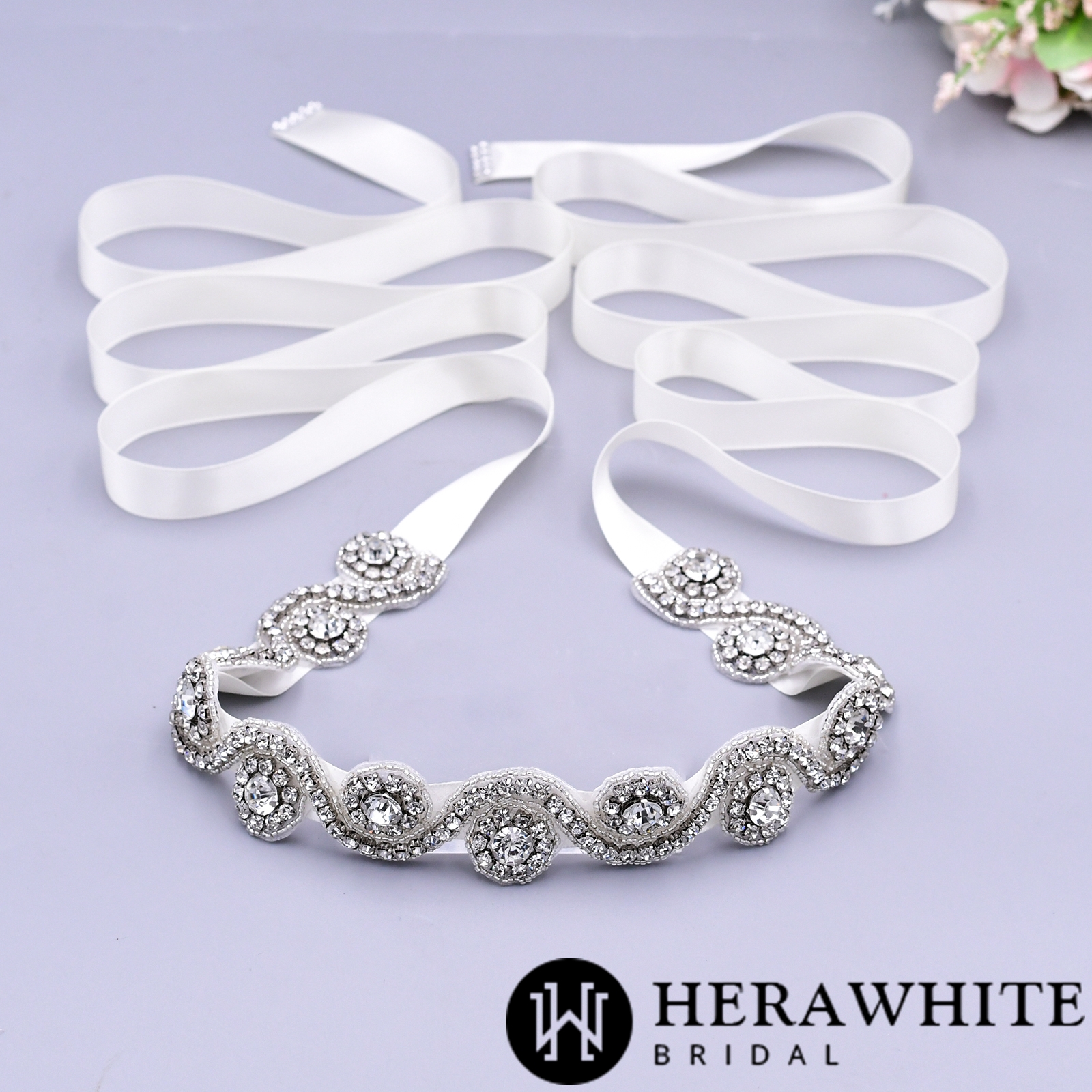 Shiny Crystal Axial Symmetrical Bridal Sash
