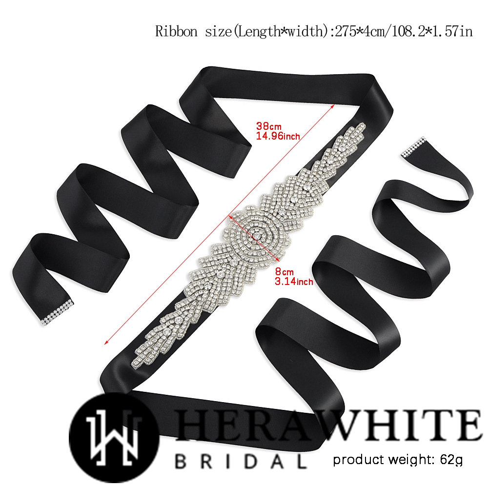 Glittery Wide Crystals Beaded Wedding Belt