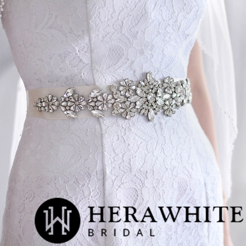 Wholesale Sparkly Crystals Satin Bridal Sash