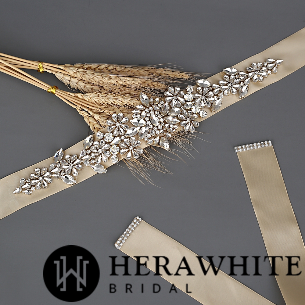 Wholesale Sparkly Crystals Satin Bridal Sash