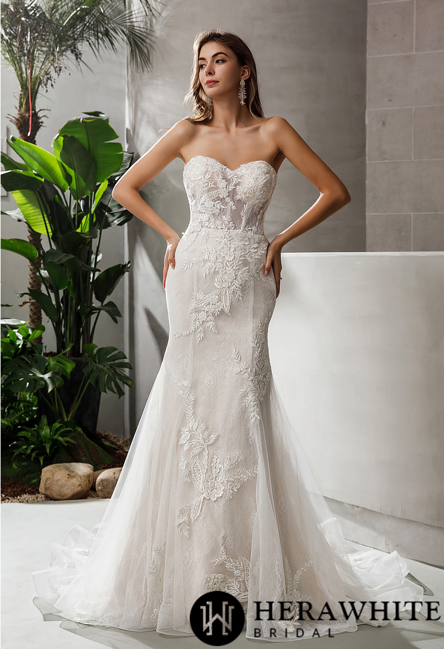 Romantic Sweetheart Neckline Illusion Bodice Wedding Dress