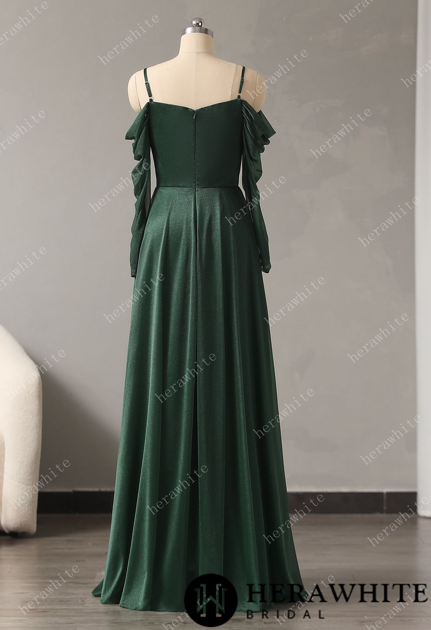 Classic Thin Shoulder Straps Soft Bridesmaid Dress