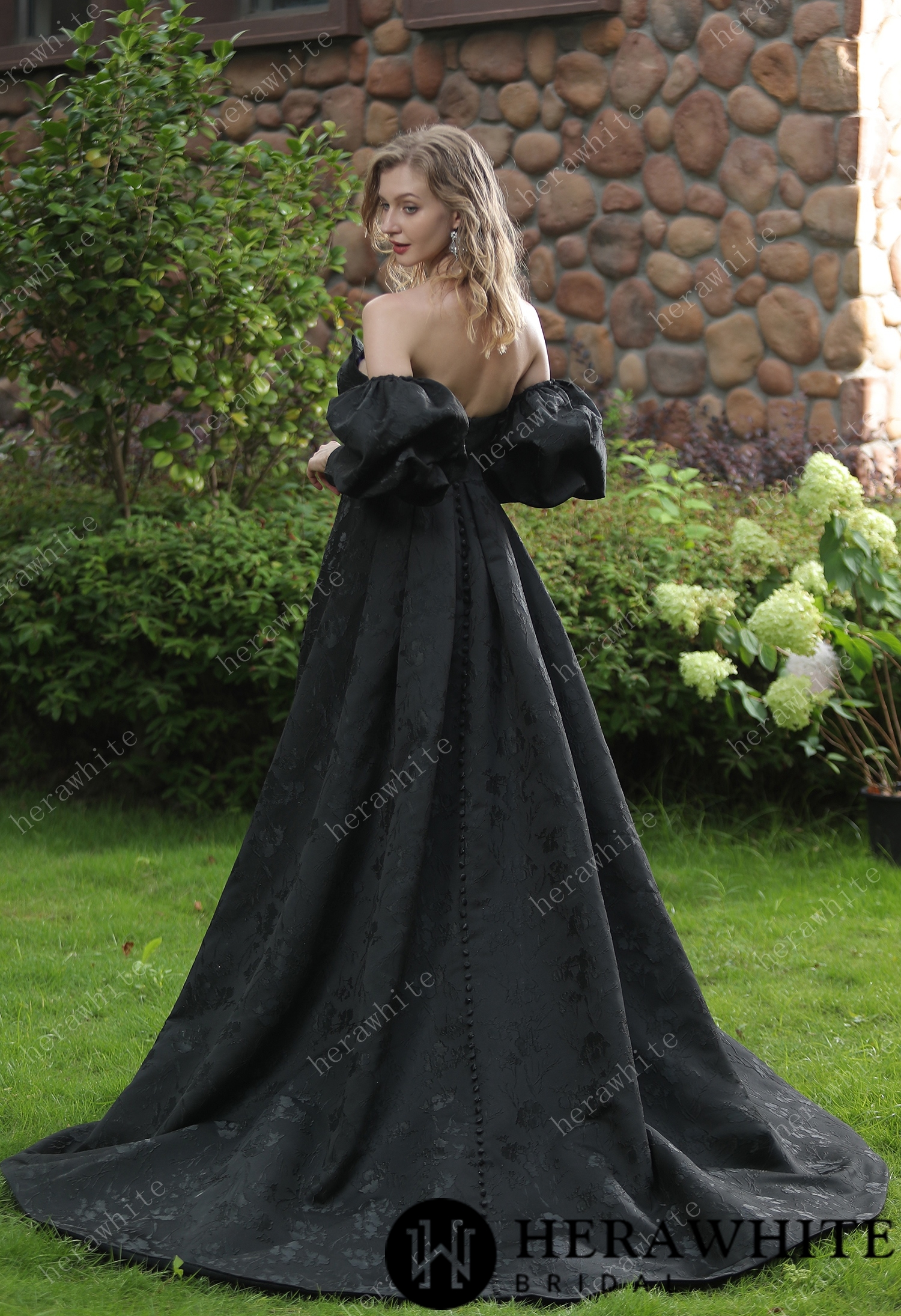 Scoop Neckline Brocade Satin Pockets Ballgown Wedding Dress