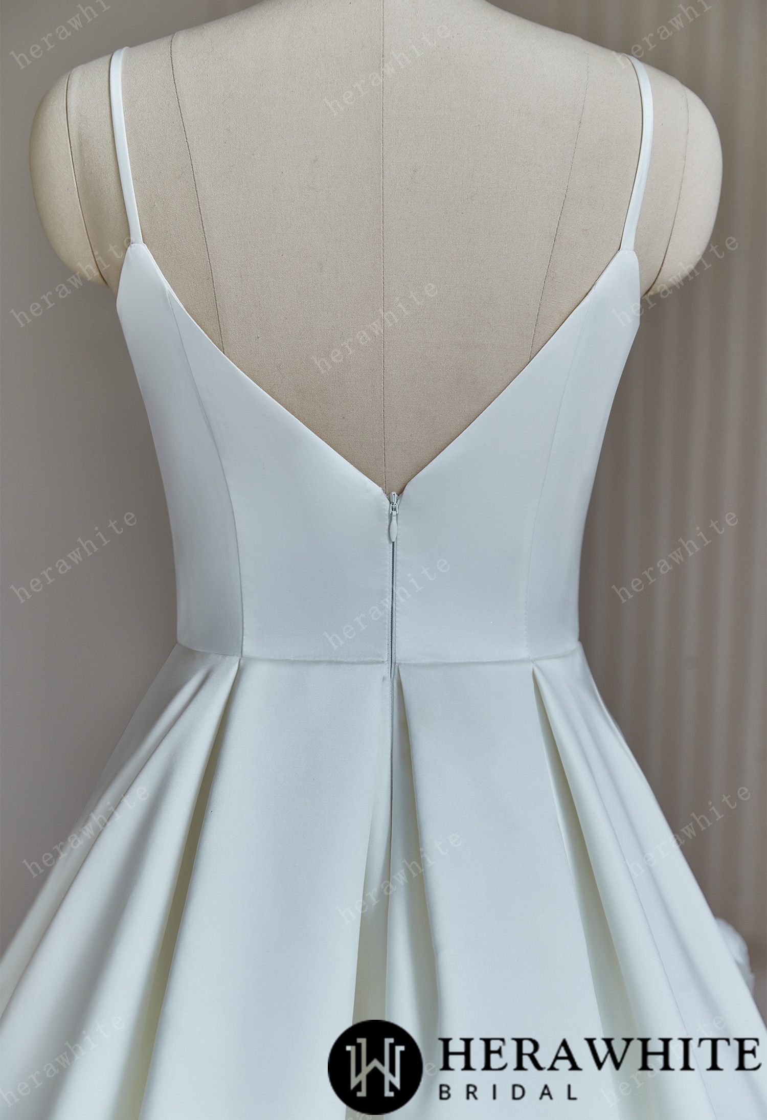 Sophisticated  A-Line Wedding Dress With Spaghetti Straps