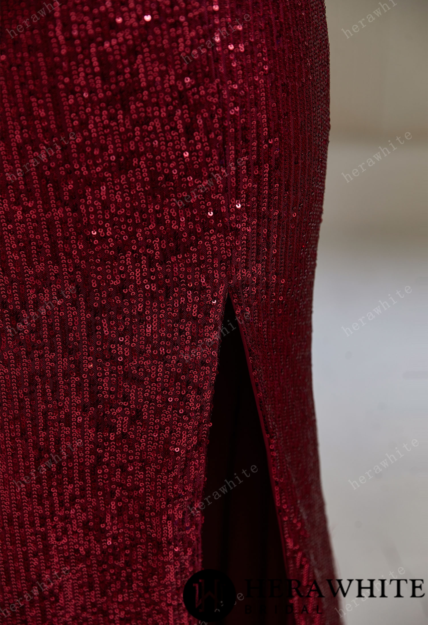 Sexy V-Neck Sequined Evening Dress