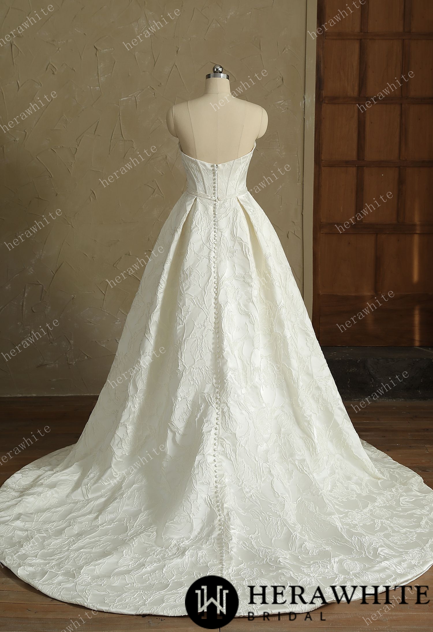 Satin Sleeveless A-Line Split And Grace Wedding Dress