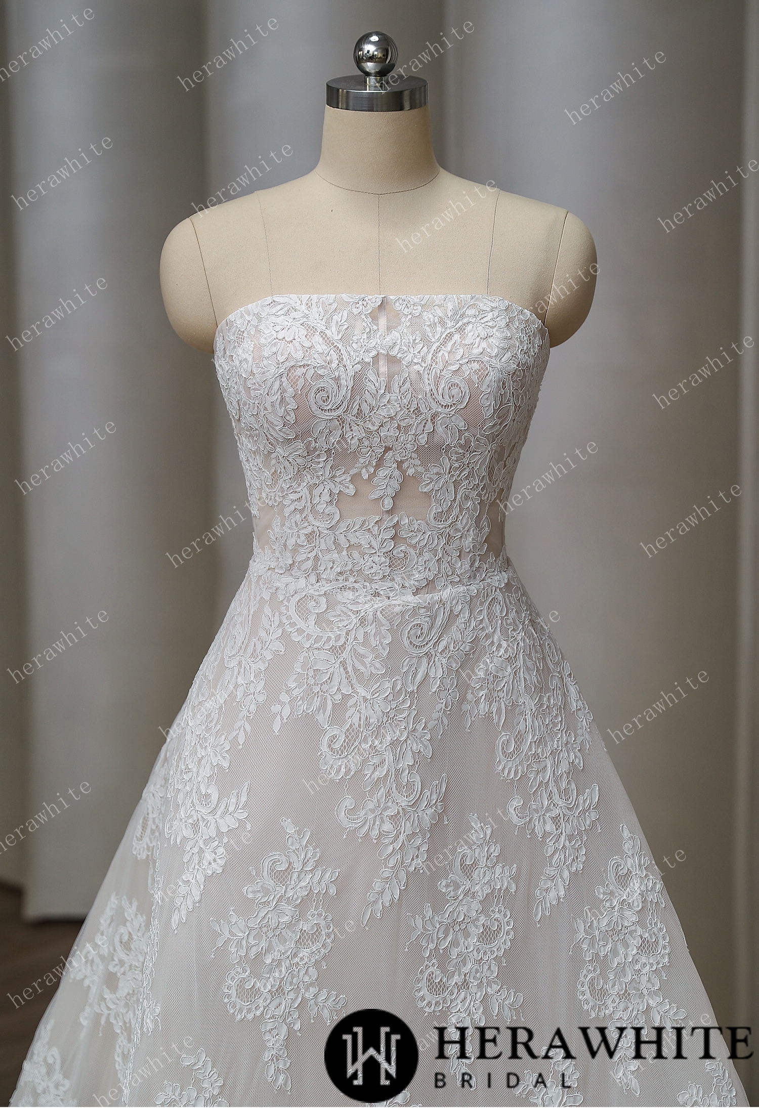 Floral Fantasy A-Line With Organza Dress And Captivating Details